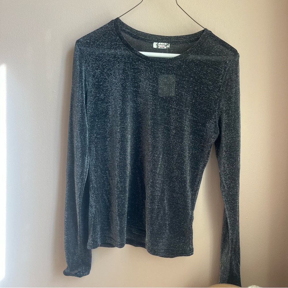 Sheer sparkly Free People top